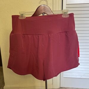 Women's Athletic Maroon Shorts
